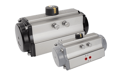 Vtork rack and pinion pneumatic actuator