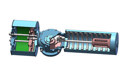 Vtork scotch yoke pneumatic actuator